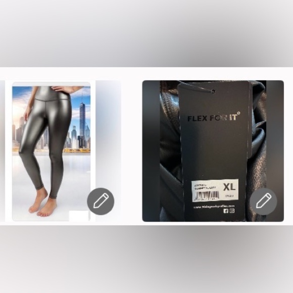 NWT 90Degree by Reflex XL Super High Rise Leatherette Leggings